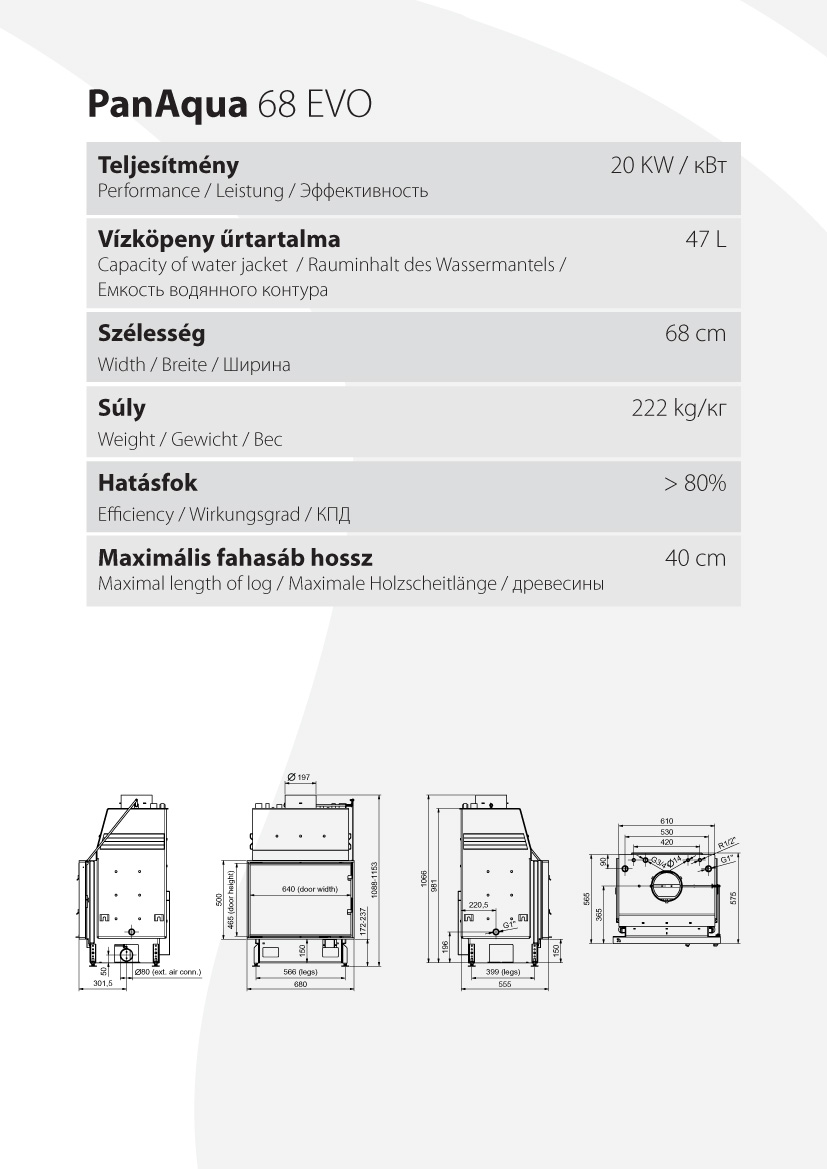 PanAqua EVO 68 Prémium PanAqua EVO 68 Prémium