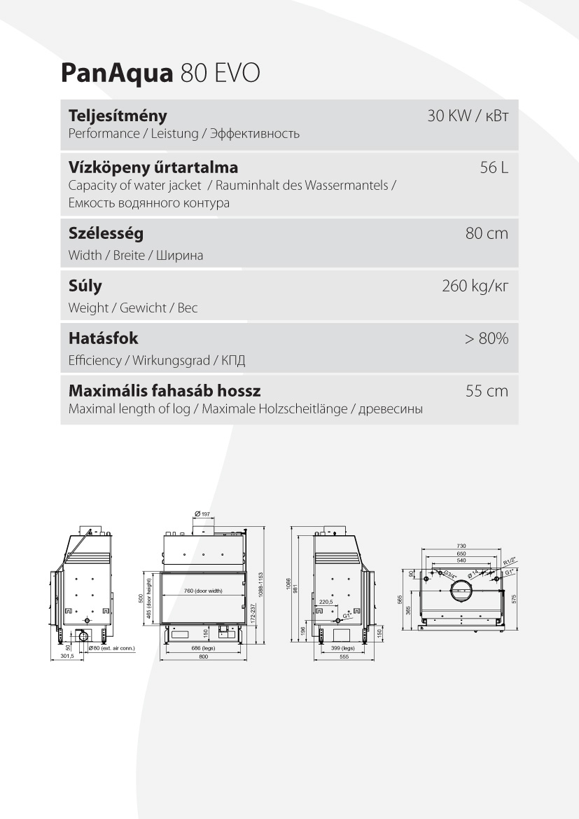 PanAqua EVO 80 Prémium PanAqua EVO 80 Prémium