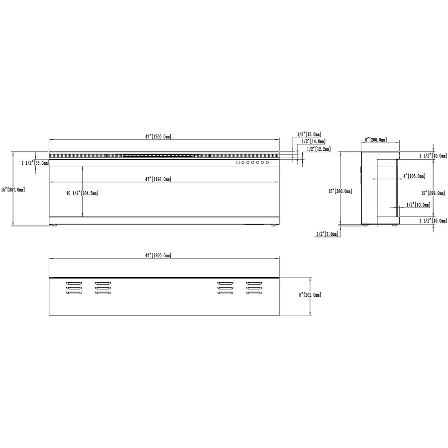 UNIT 120 PRO beépíthető és falra szerelhető elektromos kandalló