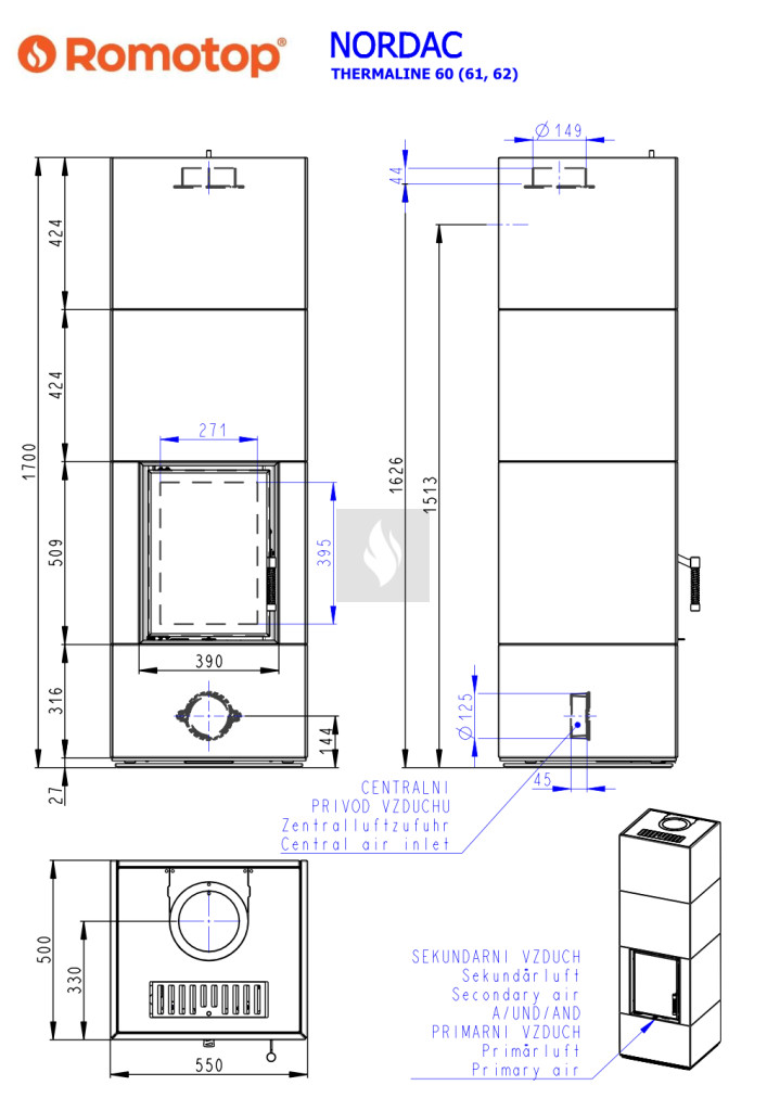 Romotop NORDAC Design kandalló Romotop NORDAC Design kandalló