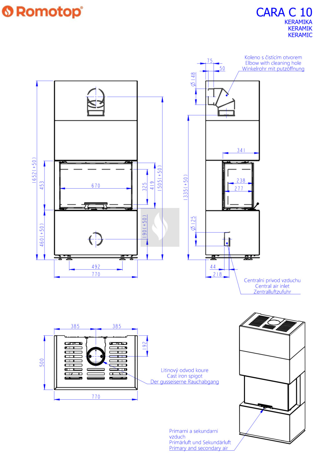 Romotop CARA C N  Design kandalló