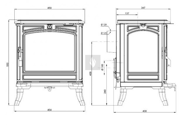 KAWMET Premium HESTIA S17 ECO öntvény kandallókályha