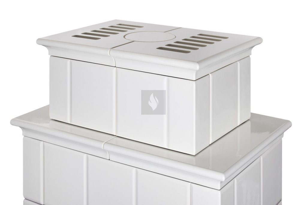 Romotop BARACCA 10 H kerámia csempe burkolatú 3 oldalú kandallókályha - hőtárolóval bővíthető