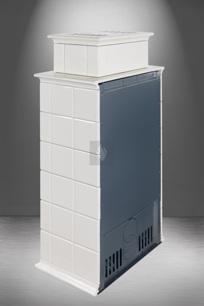 Romotop BARACCA 10 H kerámia csempe burkolatú 3 oldalú kandallókályha - hőtárolóval bővíthető