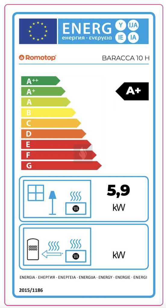 Romotop BARACCA 10 H kerámia csempe burkolatú 3 oldalú kandallókályha - hőtárolóval bővíthető