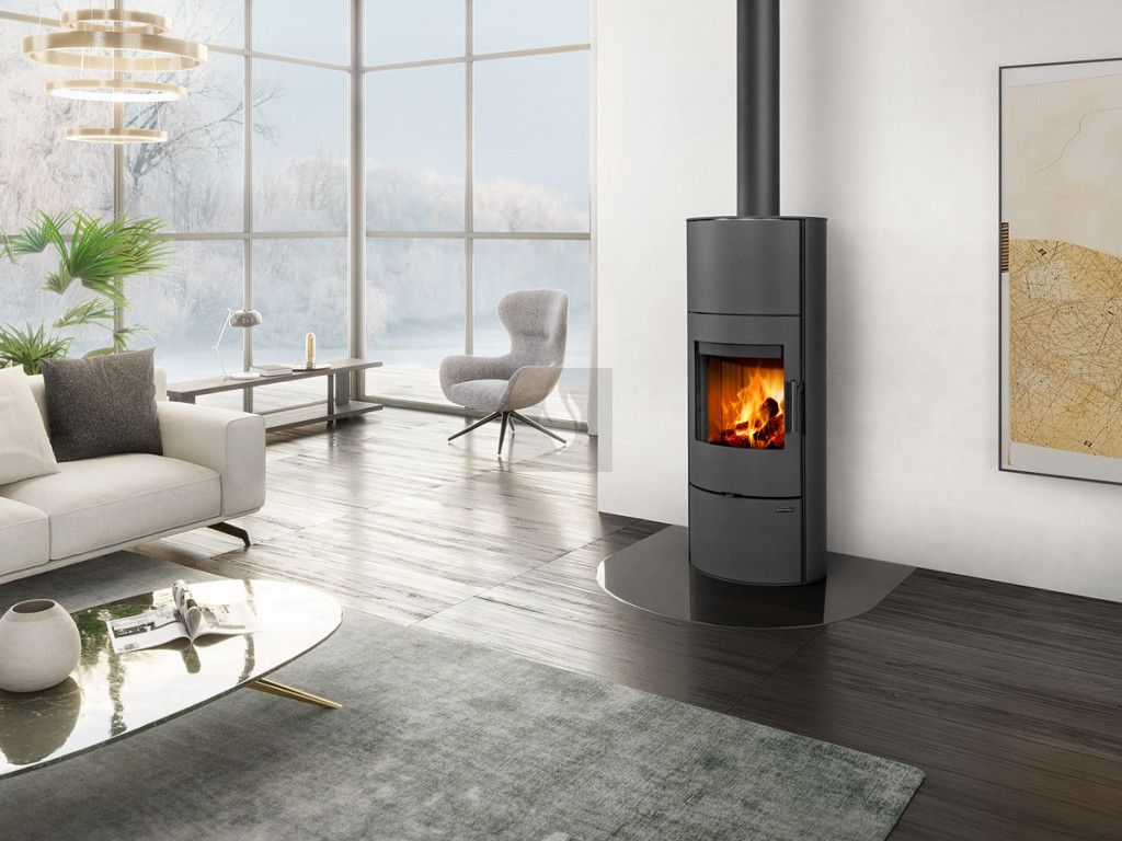 Romotop EVORA H 30 lemez Kandallókályha - bővíthető hőtárolóval